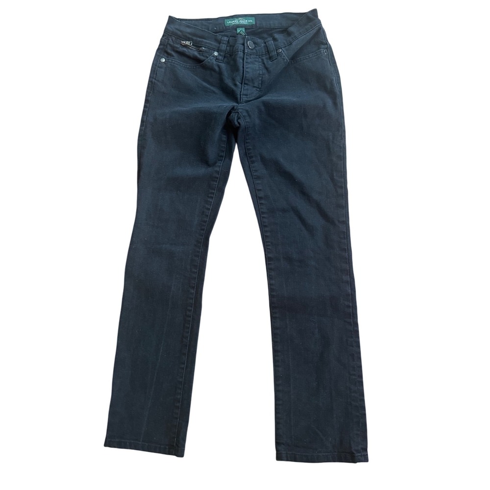 LRL Lauren Jeans Co. Ralph Lauren Black Denim Jeans Womens Size 0‎